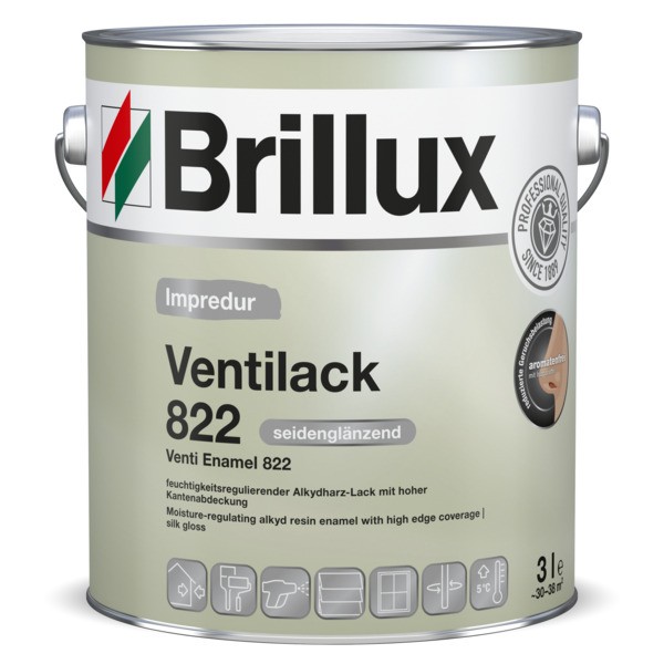 Brillux Impredur Ventilack 822 seidenglänzend weiß | 3 Ltr. _L