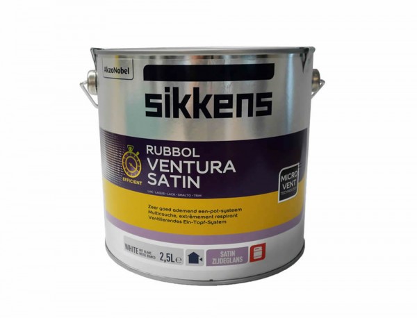 Sikkens Rubbol Ventura Satin plus Alkydharzlack seidenglänzend 2,5 Ltr. | weiß