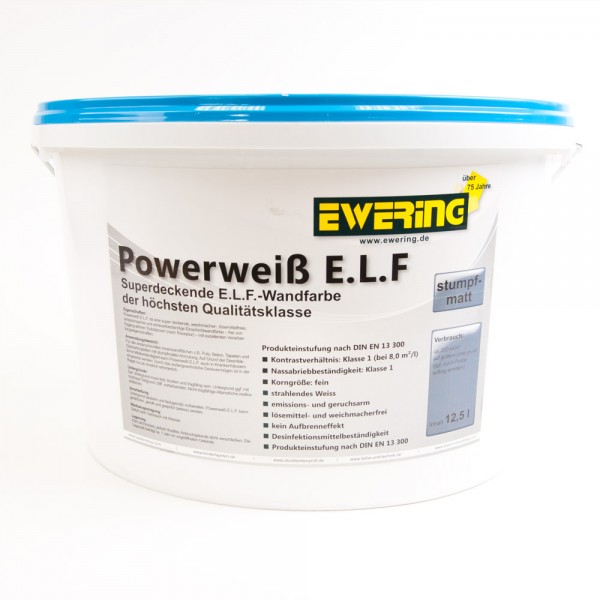 Ewering Powerweiß superdeckende Wandfarbe weiß ELF tuchmatt 12,5 Ltr. _L