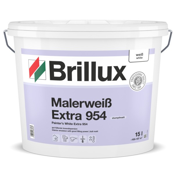 Brillux Malerweiß Extra ELF 954 weiß stumpfmatt 10 Ltr. _L