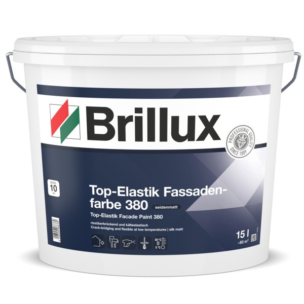 Brillux Top-Elastik Fassadenfarbe 380 seidenmatt weiß 15 Ltr.