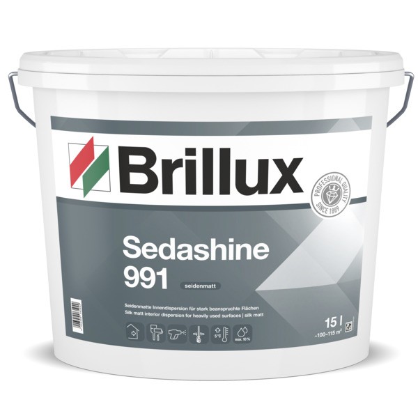 Brillux Sedashine 991 Innendispersion weiß seidenmatt 5 Ltr. Eimer