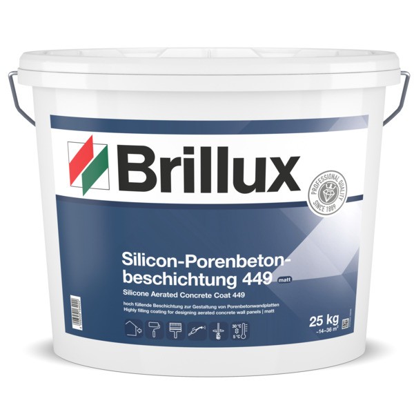 Brillux Silicon-Porenbetonbeschichtung 449 matt weiß 25 kg