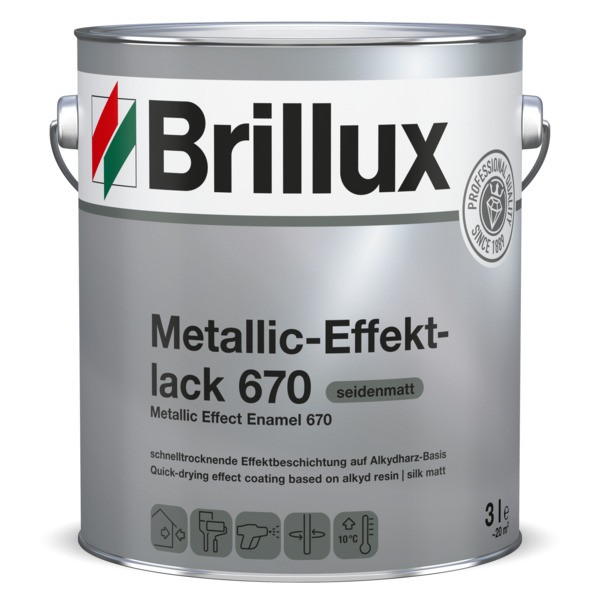 Brillux Metallic-Effektlack 670 seidenmatt 7135 DB 703 dunkelgrau | 3 ltr.