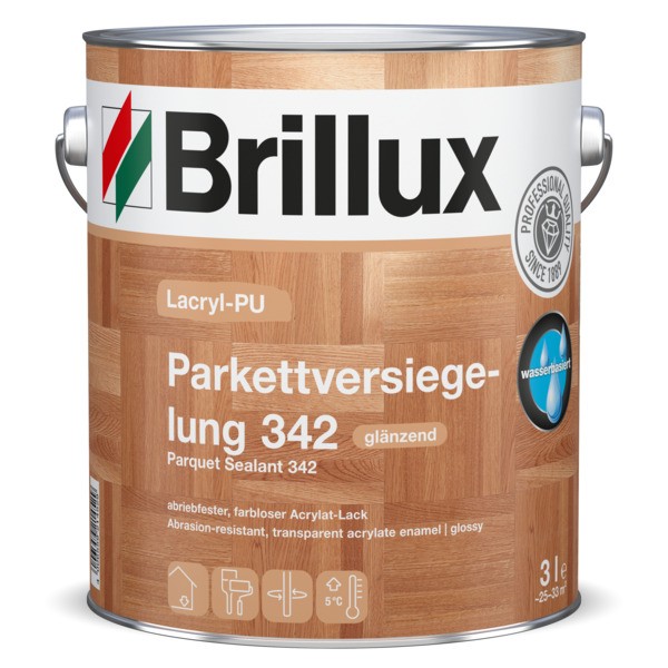 Brillux Parkettversiegelung 342 farblos glänzend 3 Ltr. _L