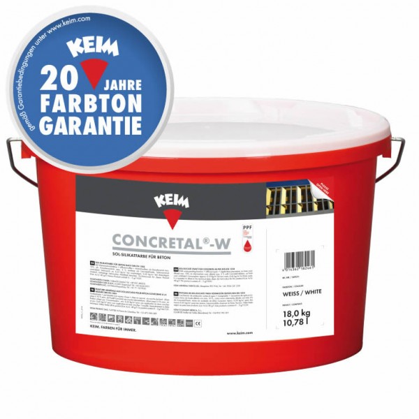 KEIM Concretal-W Sol-Silikat-Betonschutzfarbe weiß 18 kg Eimer