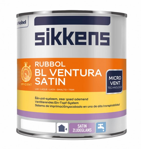 Sikkens Rubbol BL Ventura Satin Wasserbasiertes Ein-Topf-System außen 2,5 Ltr. | weiß