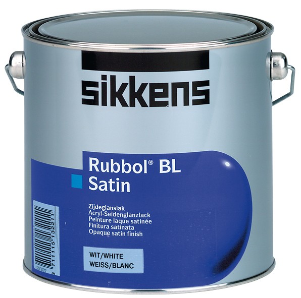 Sikkens Rubbol BL Satin Hochelastischer, wasserbasierter Acryllack 2,5 Ltr. | weiß