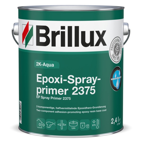 Brillux 2K-Aqua Epoxi-Sprayprimer 2375 zum Anmischen 2,4 LTR (Härter nicht enthalten) weiß