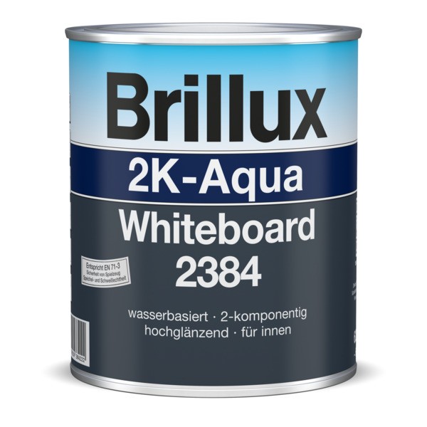 Brillux 2K-Aqua Whiteboard 2384 weiß, 2,5 l Dose (Härter nicht enthalten, bitte sep. bestellen)